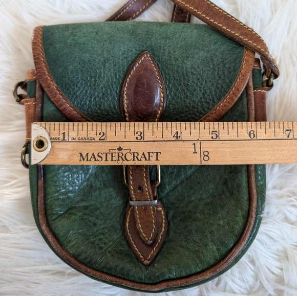 Vintage Roots Leather Bag Green + Brown - Picture 5 of 8